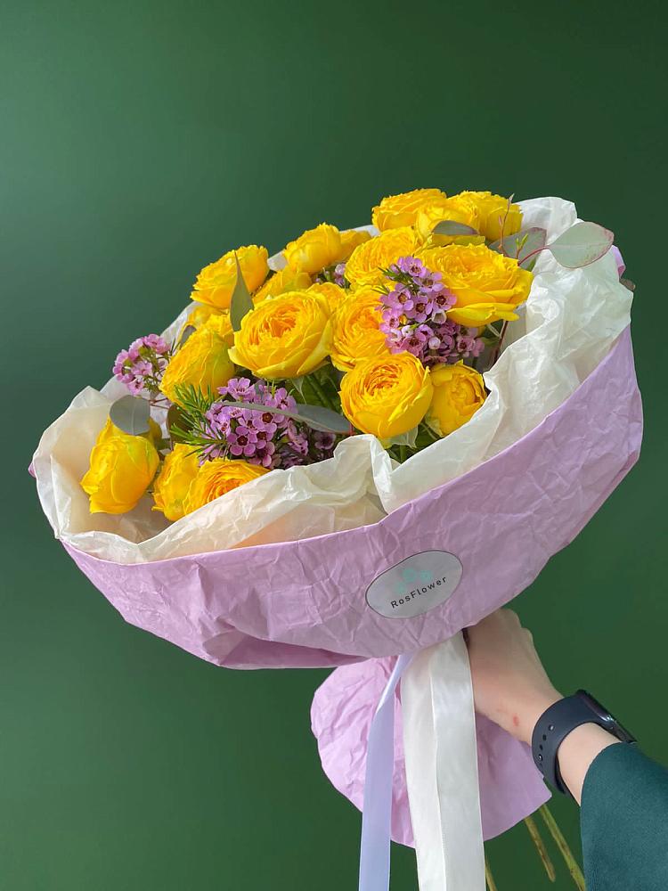 Кустовые желтые розы в Подъячево Букет Кустовые желтые розы в Подъячево